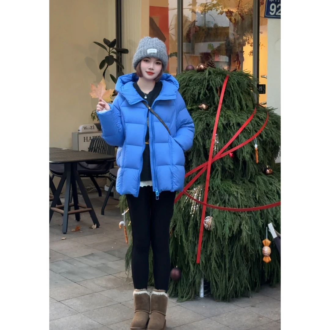 MY【云感极寒龟背】新国标95白鸭绒冬季新款韩系高蓬连帽泡芙羽绒服