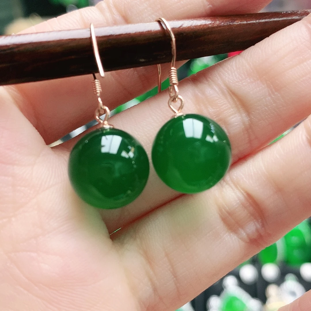 玛瑙/玉髓银S925镶嵌耳坠