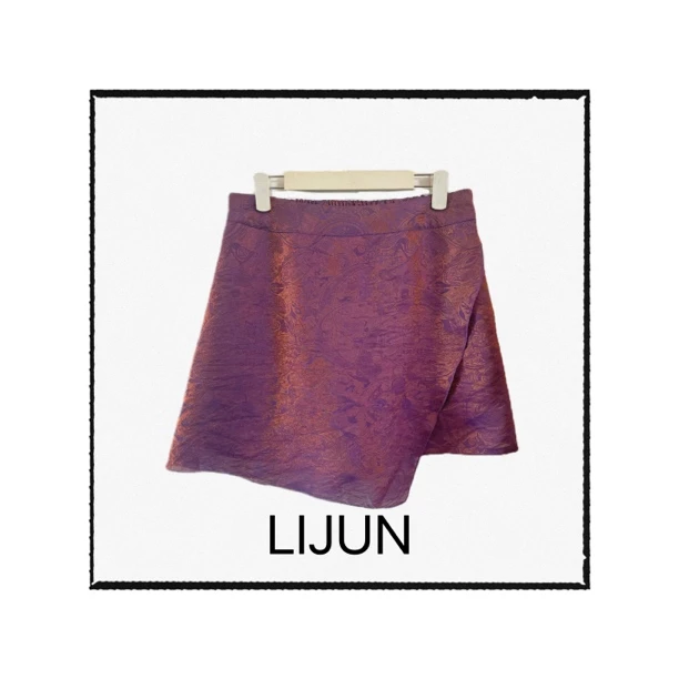 篱君【紫梦】1717-1新中式国风后松紧腰短裤重工螺钿工艺女式短裤裙