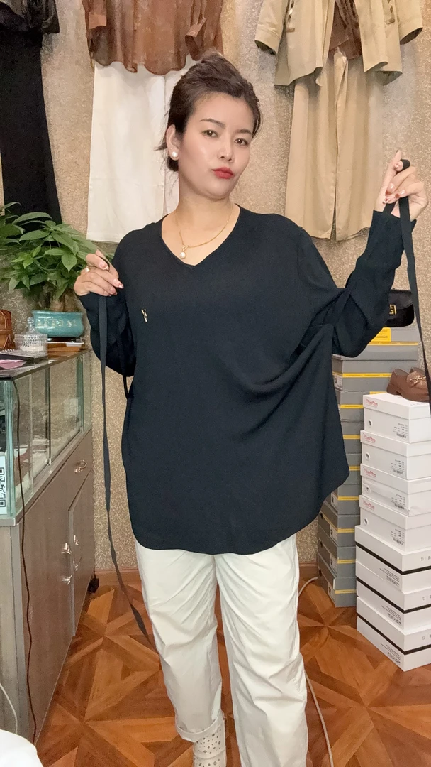 宽松型直筒型修身型毛针织衫时尚打底衫套头性感风百搭上衣长袖