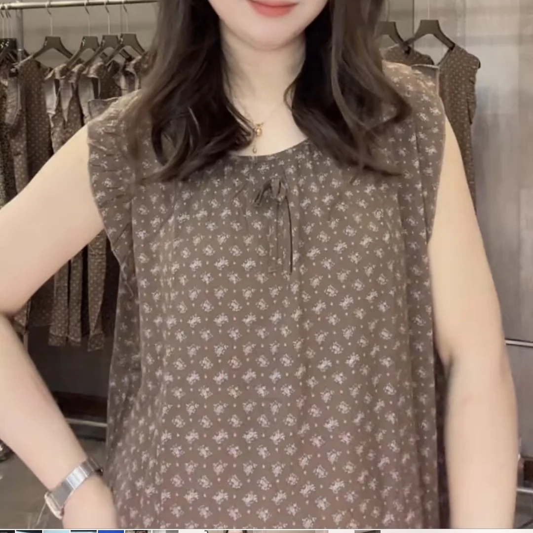 夏季薄款大码宽松可外穿坎袖绵绸睡裙