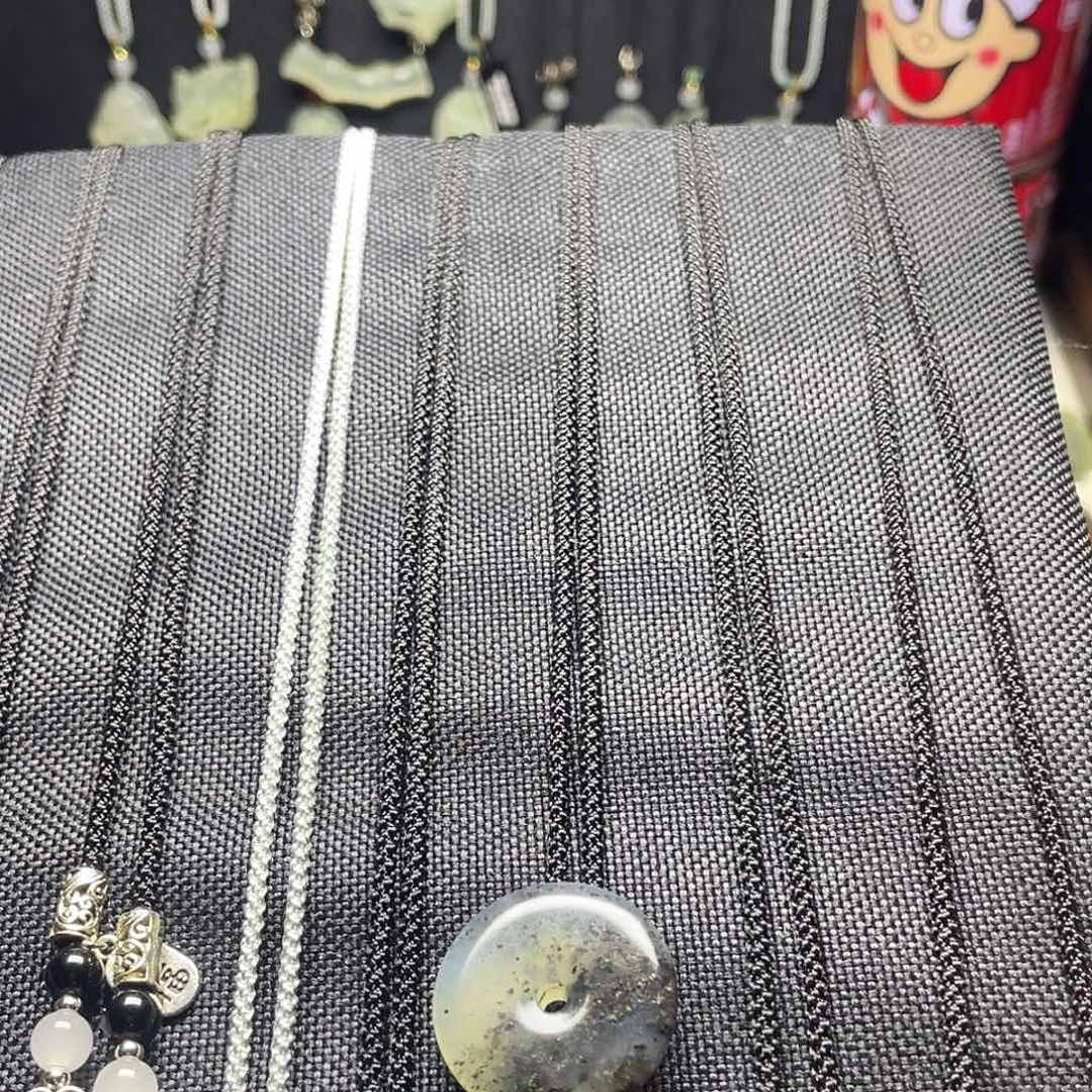 岫玉未镶嵌八百万山鬼花钱平安扣