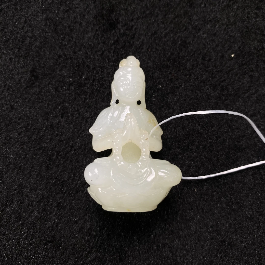 臻藏（8A）和田玉观音挂2506110035