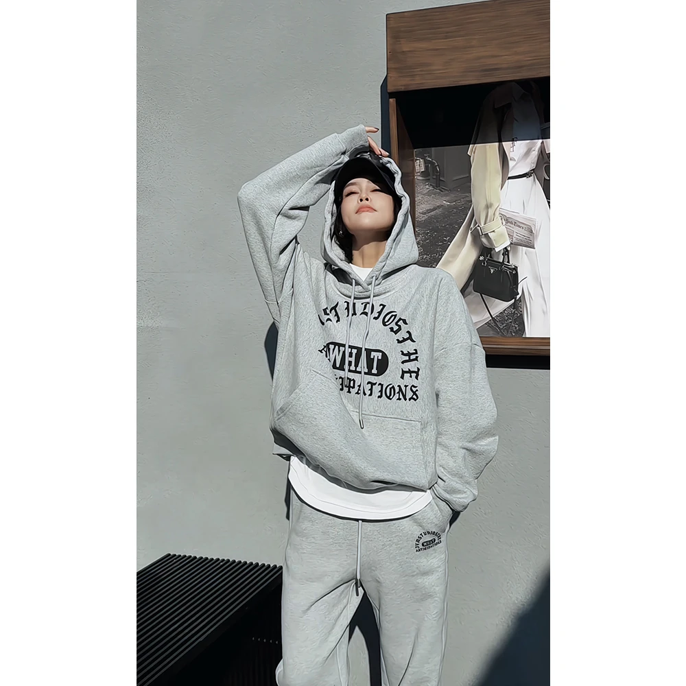2024新款JVM定制21953时尚百搭字母休闲连帽卫衣+裤子套装12/19