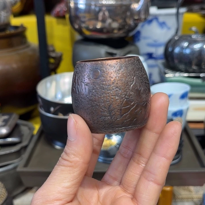 蜜安罐瓷香炉锡茶则