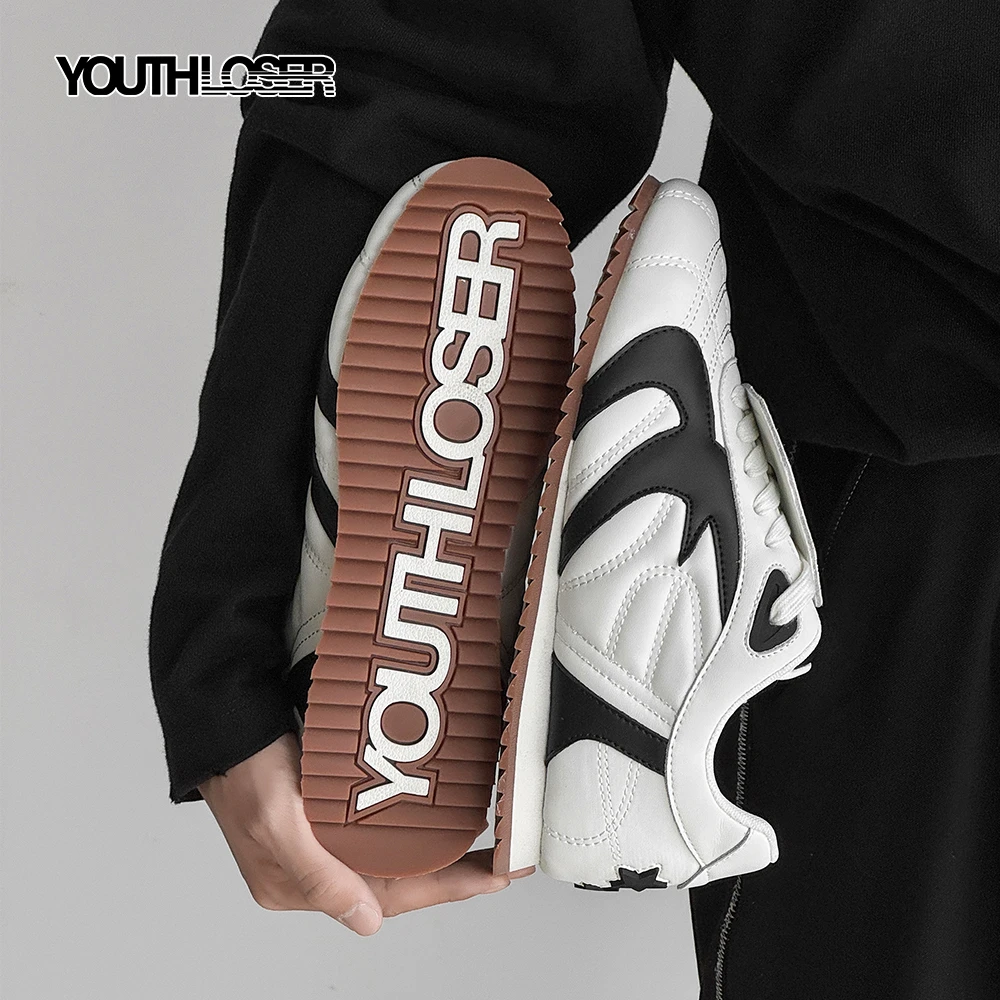 YouthLoser薄底足球鞋新款轻便系带运动休闲鞋男女同款复古德训鞋