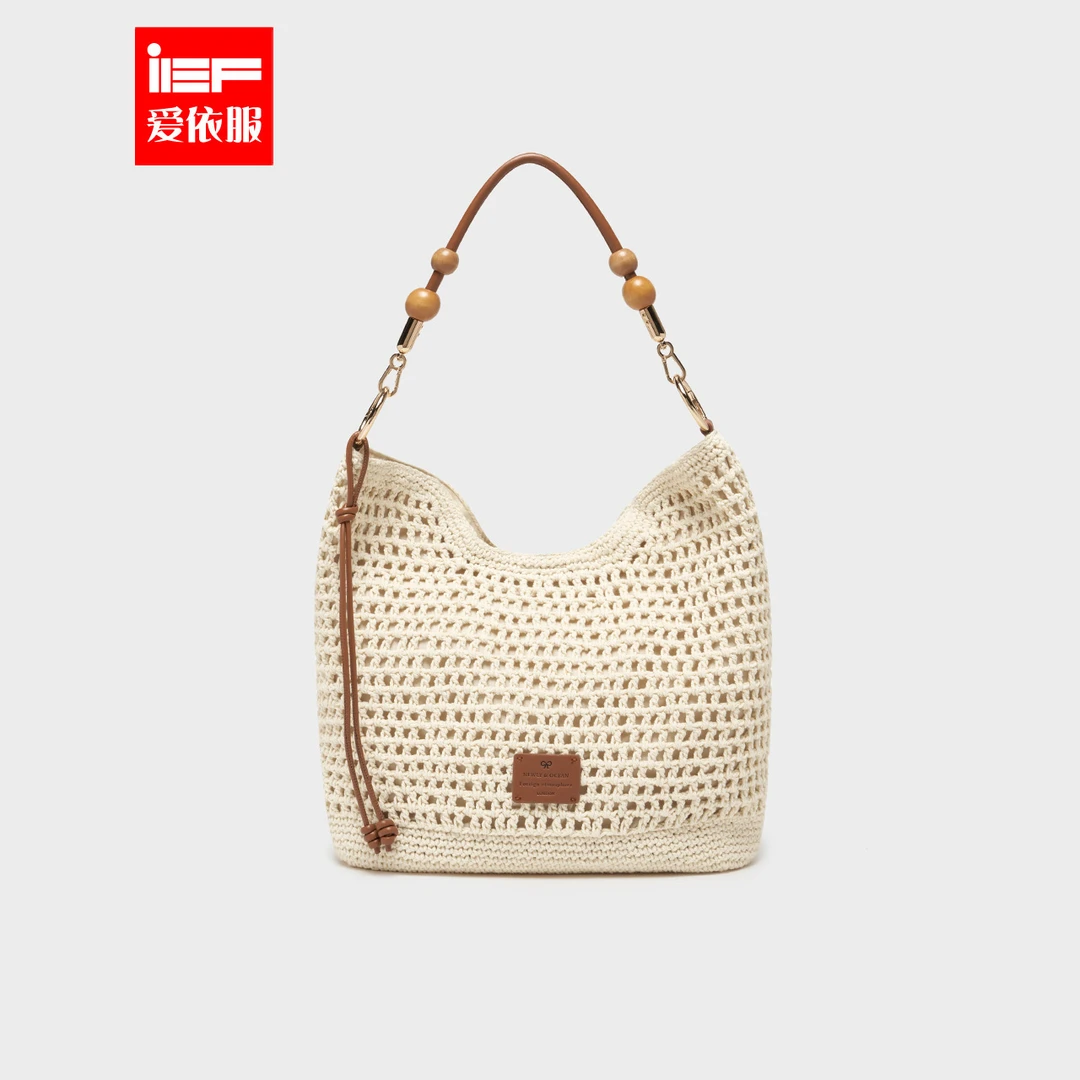IEF/爱依服2025新款海边度假风托特包包女包大容量夏天编织软包