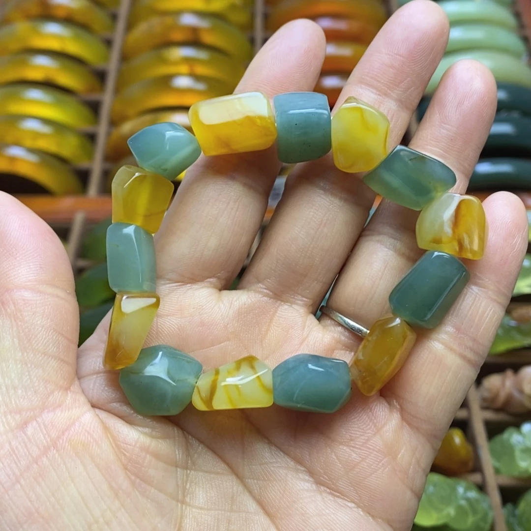 蛇纹石玉未镶嵌手链