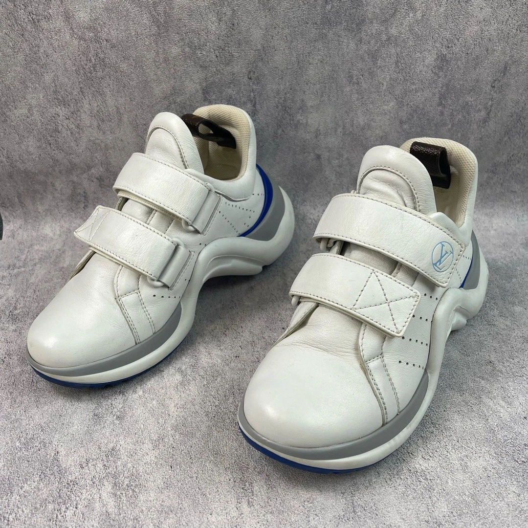 95新 LouisVuitton/路易威登 白色魔术贴休闲鞋 36码 W14