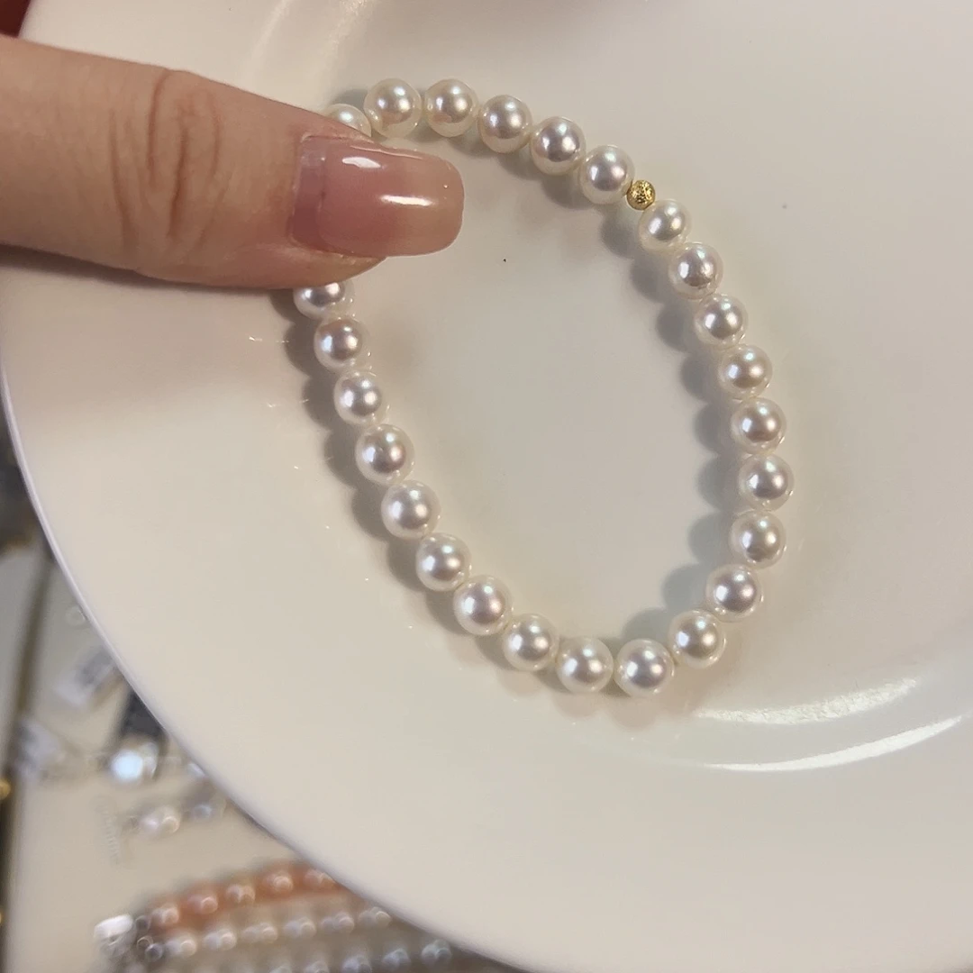 桃***甜设计款珠宝首饰淡水珍珠合金