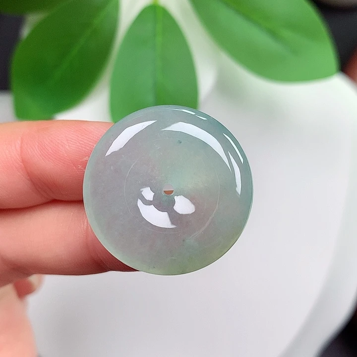 颈饰未镶嵌翡翠平安扣 25.4x5.5mm