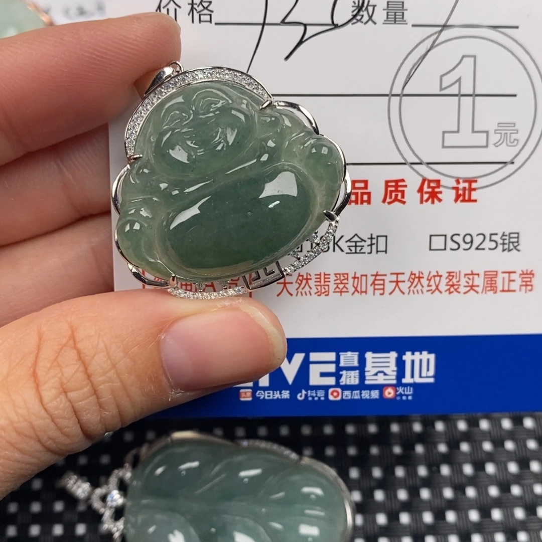 翡翠银S925镶嵌颈饰
