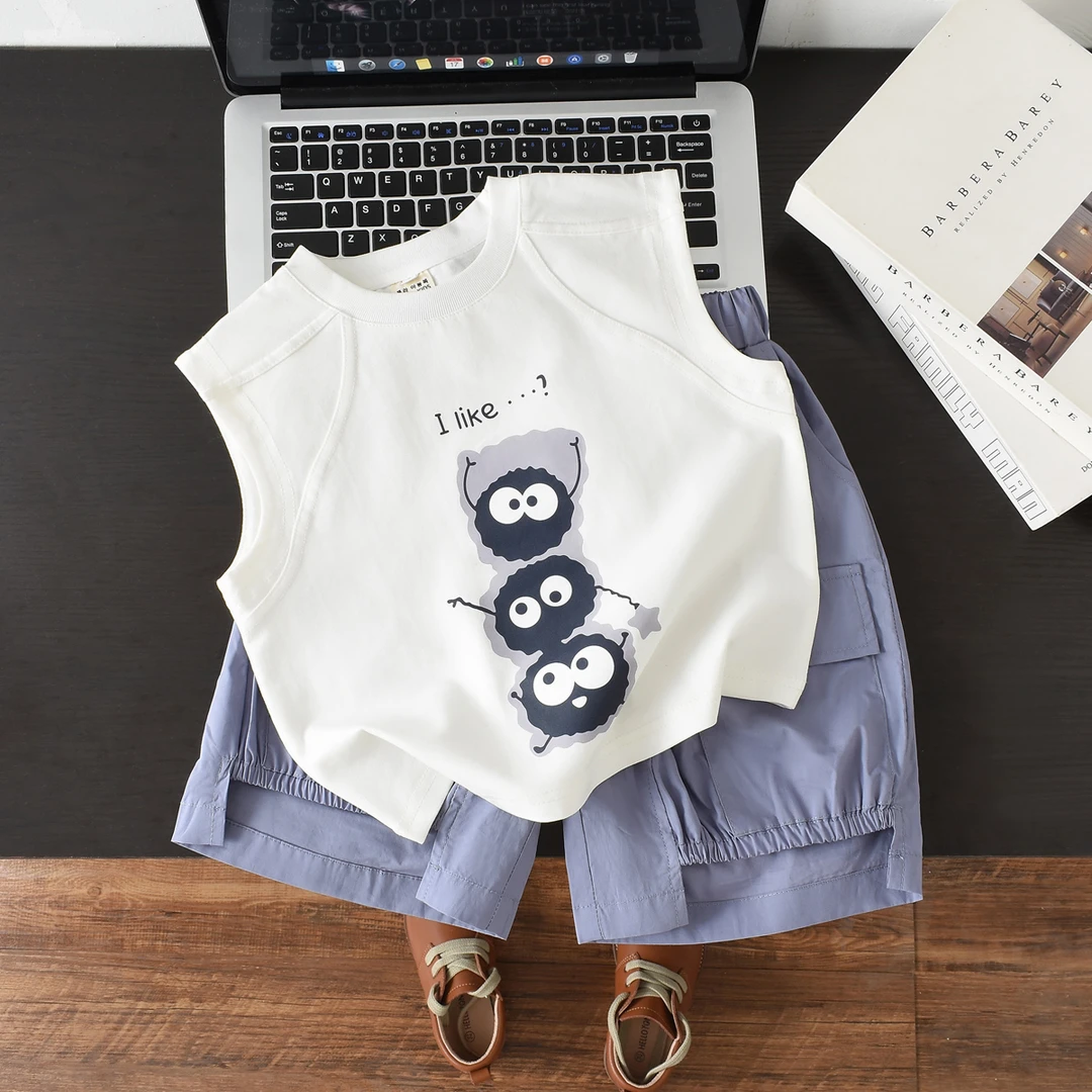 男童夏装套装儿童2025新款韩版帅气洋气T恤宝宝休闲两件套薄款潮