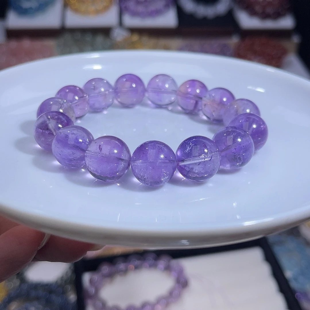 水晶手串未镶嵌咚天然水晶14+