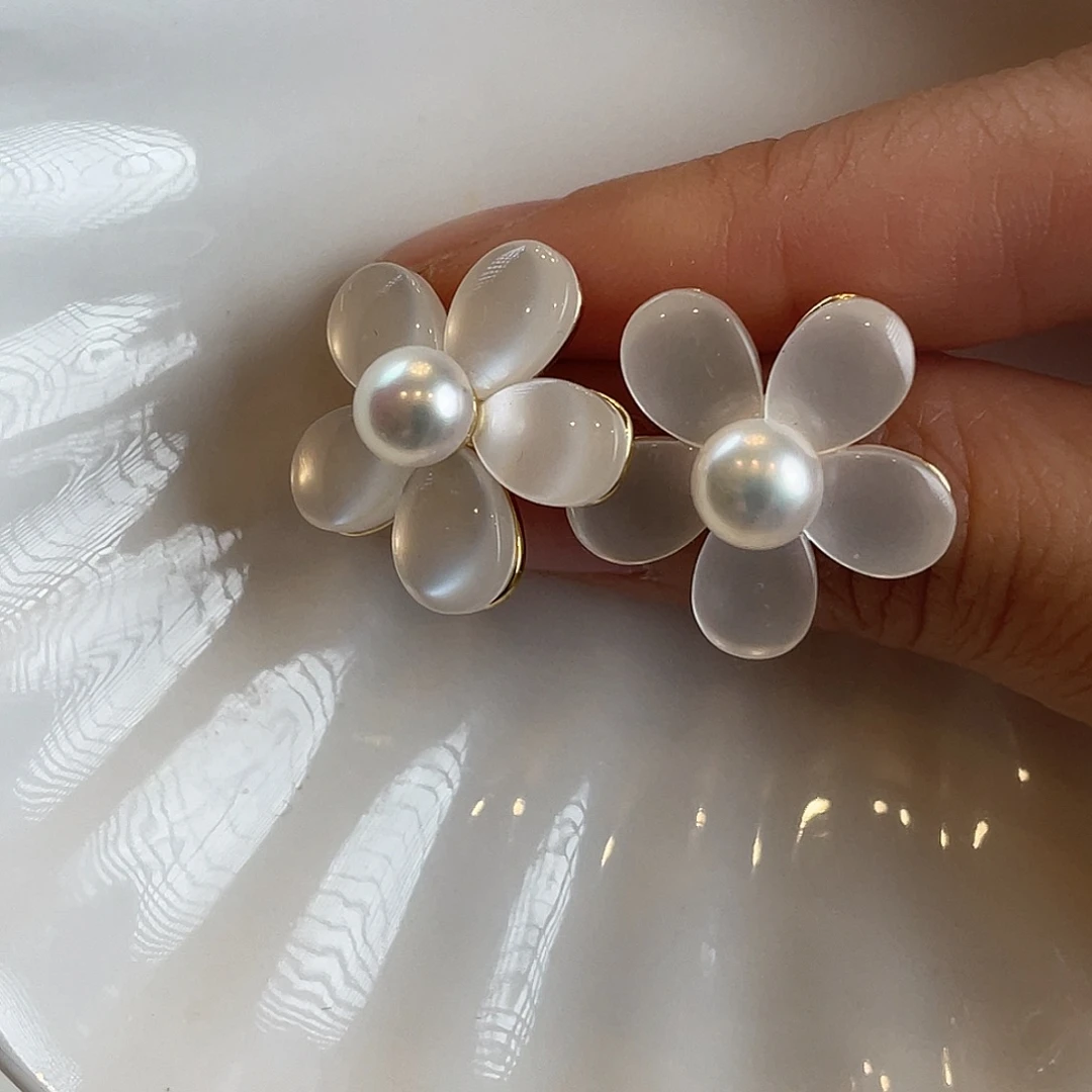 淡水珍珠耳饰未镶嵌