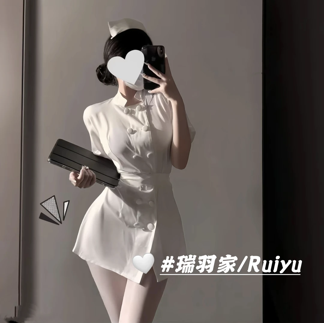 【瑞羽家/Ruiyu】“该检查喽”cos纯欲护士套装时尚轻奢居家睡裙ins风