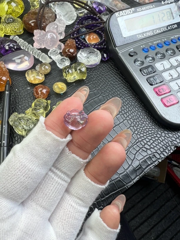 天然水晶摆件。。。。