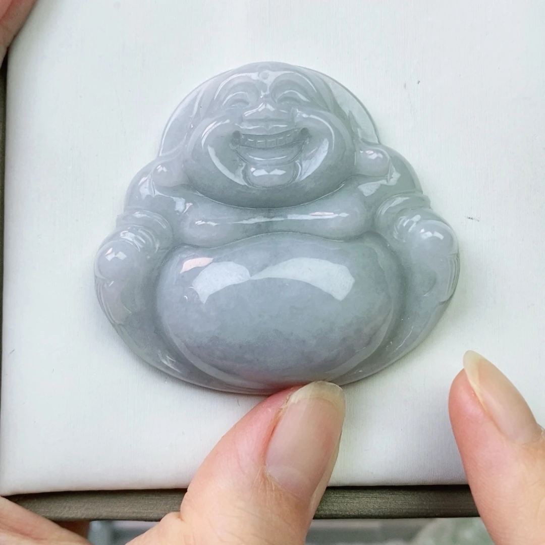 翡翠未镶嵌颈饰佛公