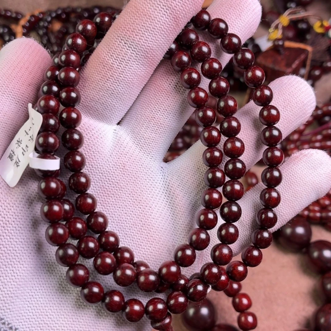 太***阳手串/手链小叶紫檀无胶无蜡7鱼鳞底泥料