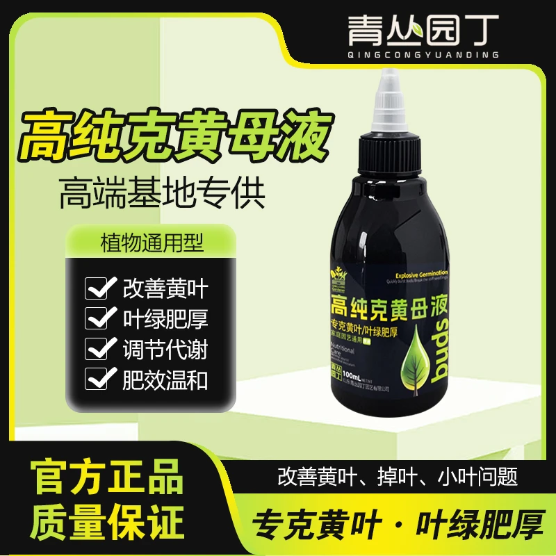 青丛园丁高纯克黄母液改善黄叶掉叶叶绿肥厚植株健壮花卉绿植通用