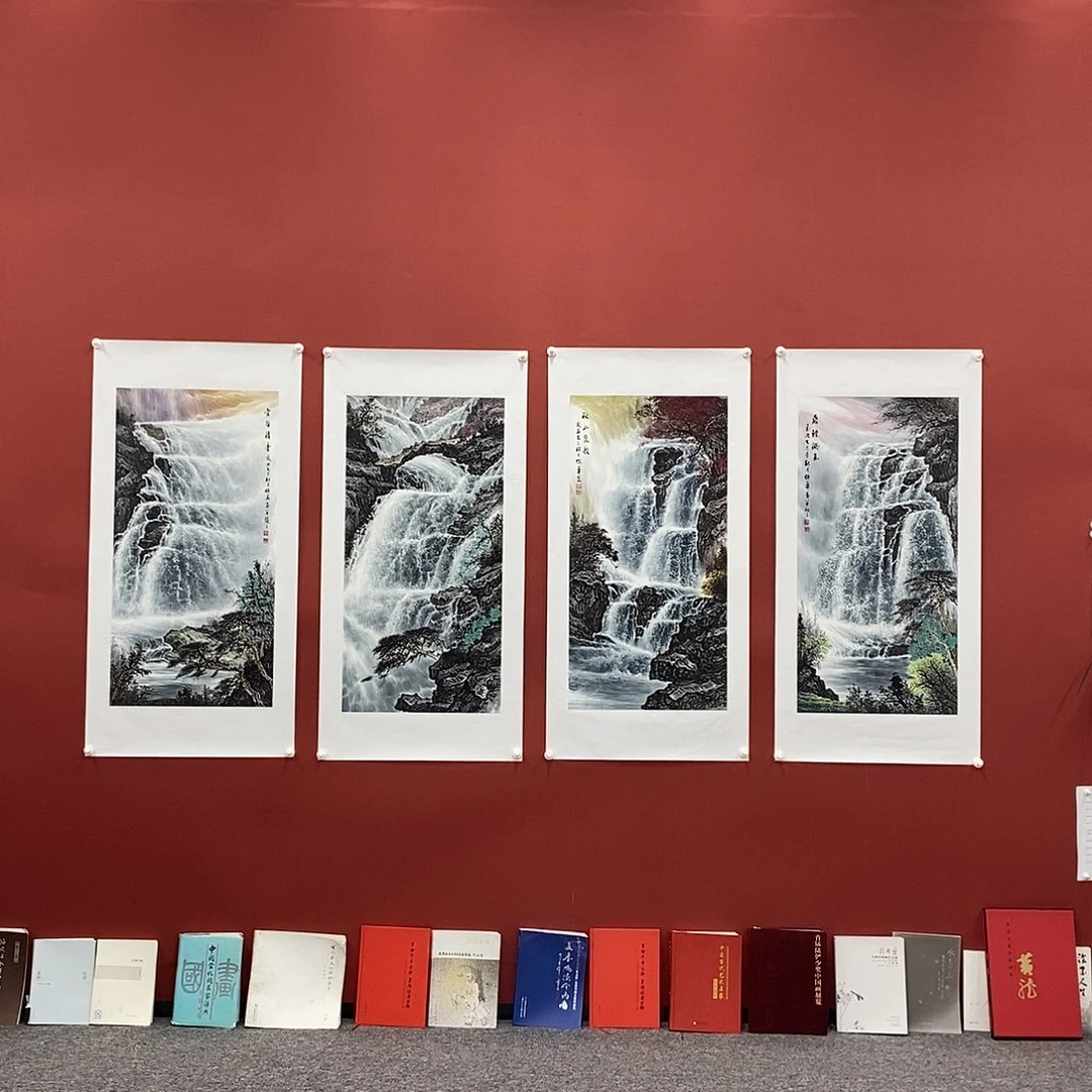 国画李保华三尺100*50精品四条屏