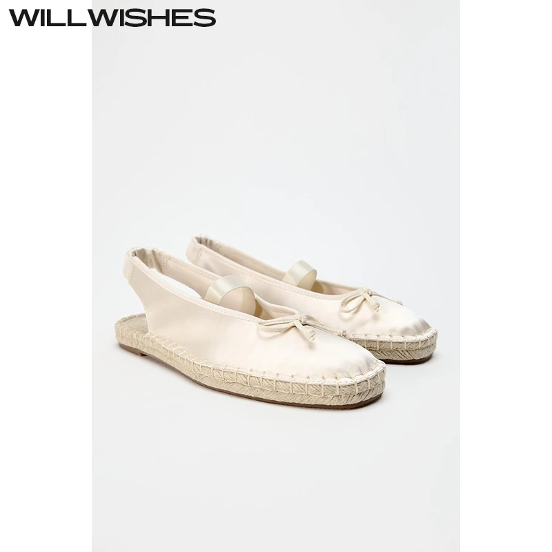 WILLWISHES/王玎女鞋2025春秋新款厚底草编渔夫鞋包头舒适凉鞋女