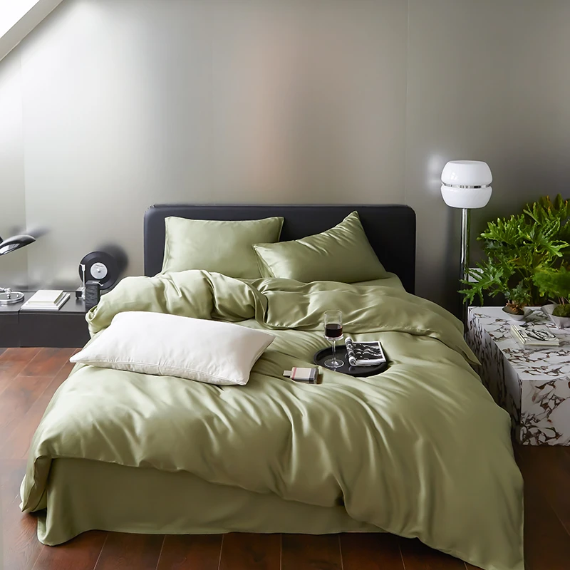 80支天丝双面四件套床笠莱赛尔丝滑裸睡夏季真丝床上用品冰丝床单