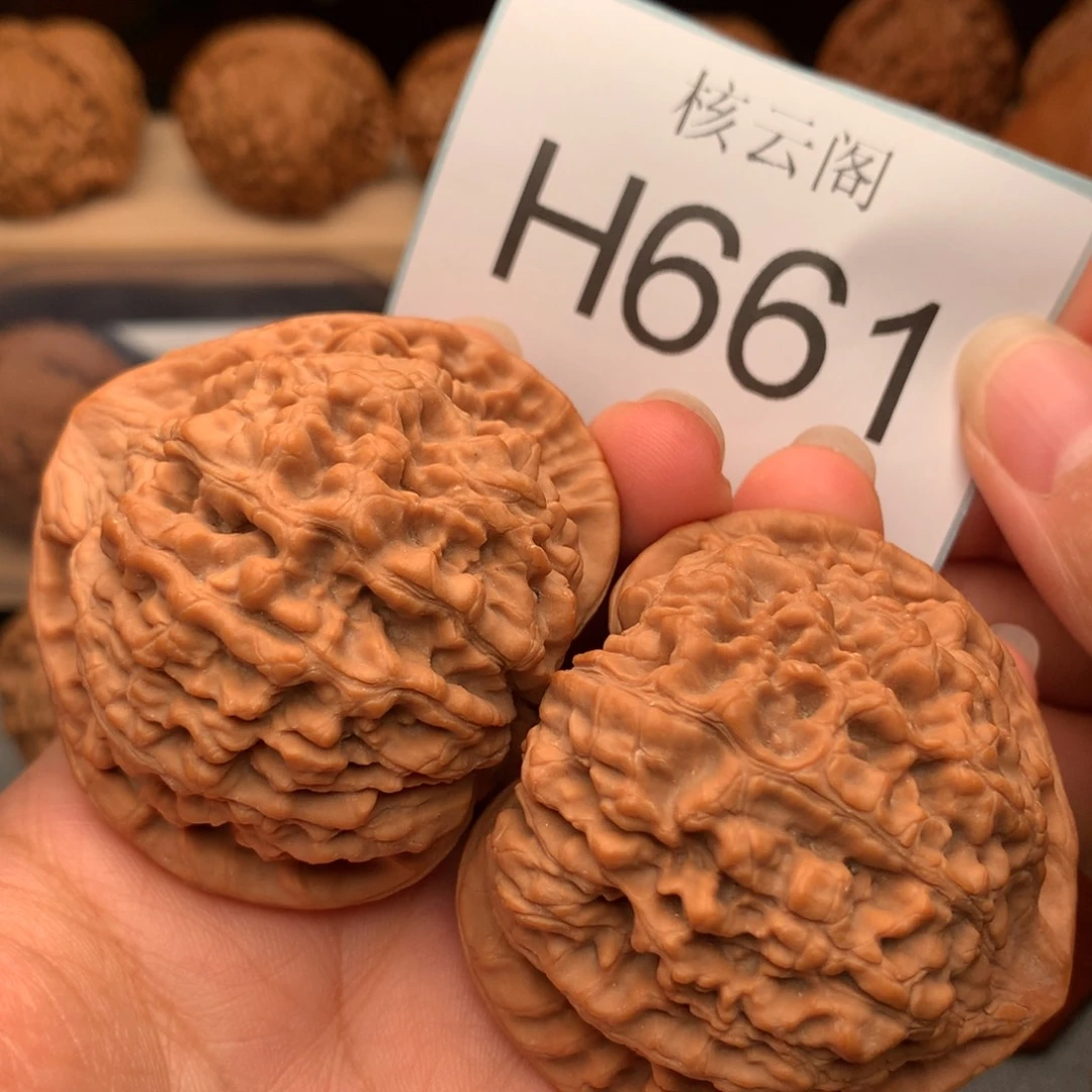把件文玩核桃54官帽精对