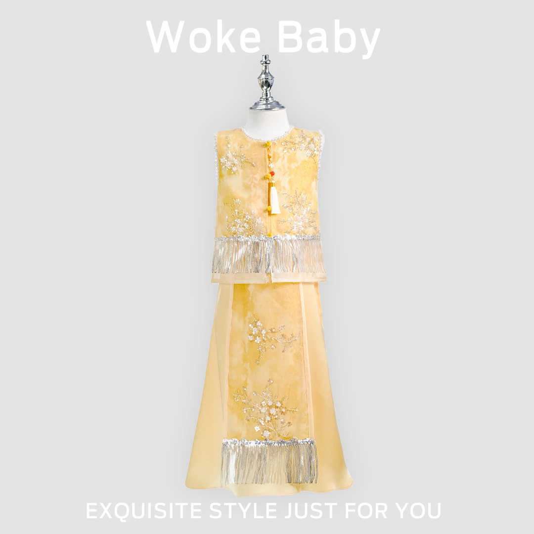 【现货】女童夏季汉服2025新款上衣中国风古风马面裙 F473