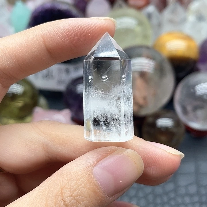 珠宝半成品未镶嵌水晶11蓝针柱