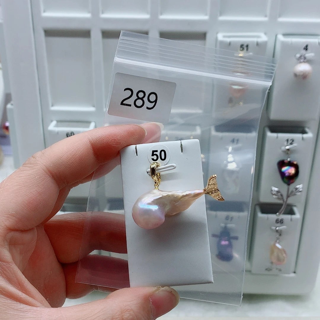 合金吊坠(不含链)淡水珍珠