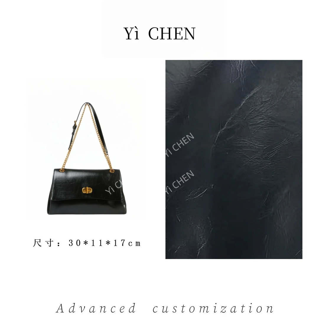 【Yì CHEN】SKL-8259-黑色 简约时尚女士新款轻奢单肩斜跨包