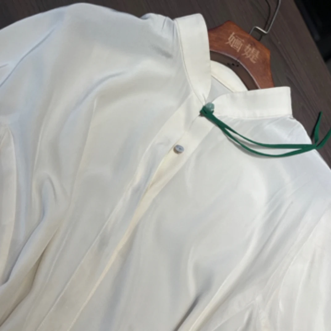 【晨露】新中式桑蚕丝中袖衬衫A2500023