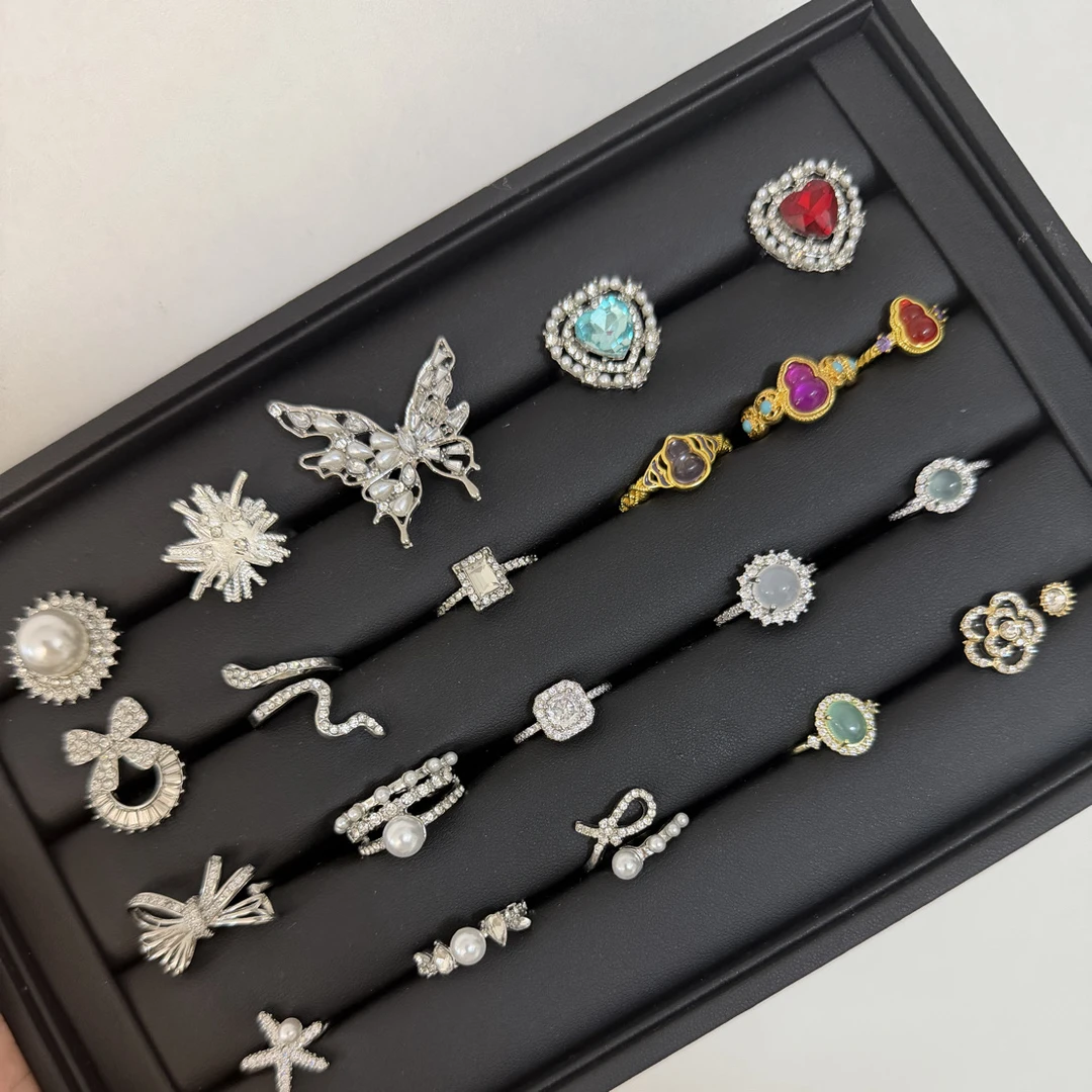 铜合金锆石戒指 日韩轻奢时尚设计 默认代拆