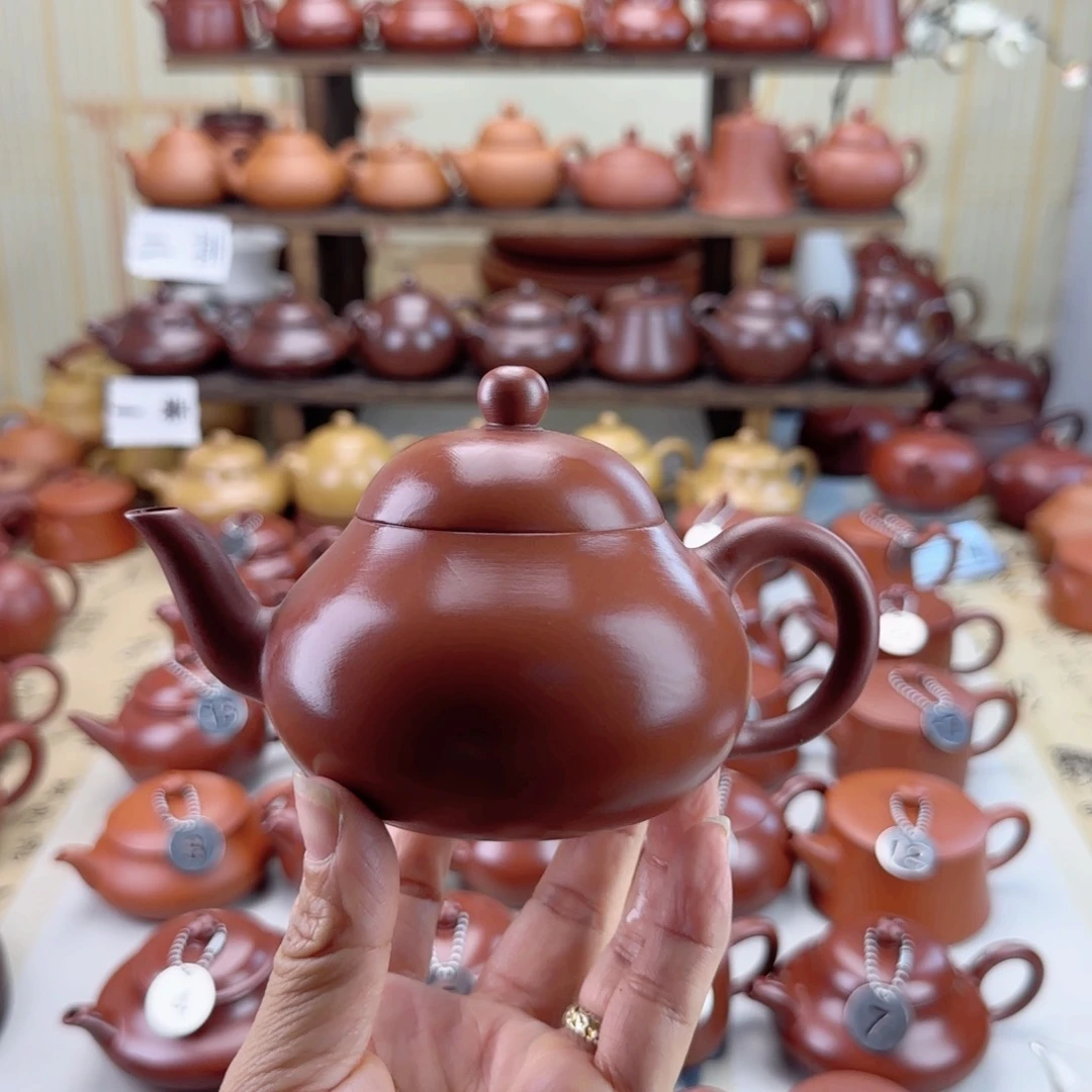 悿***茶壶紫砂200c矮梨壶