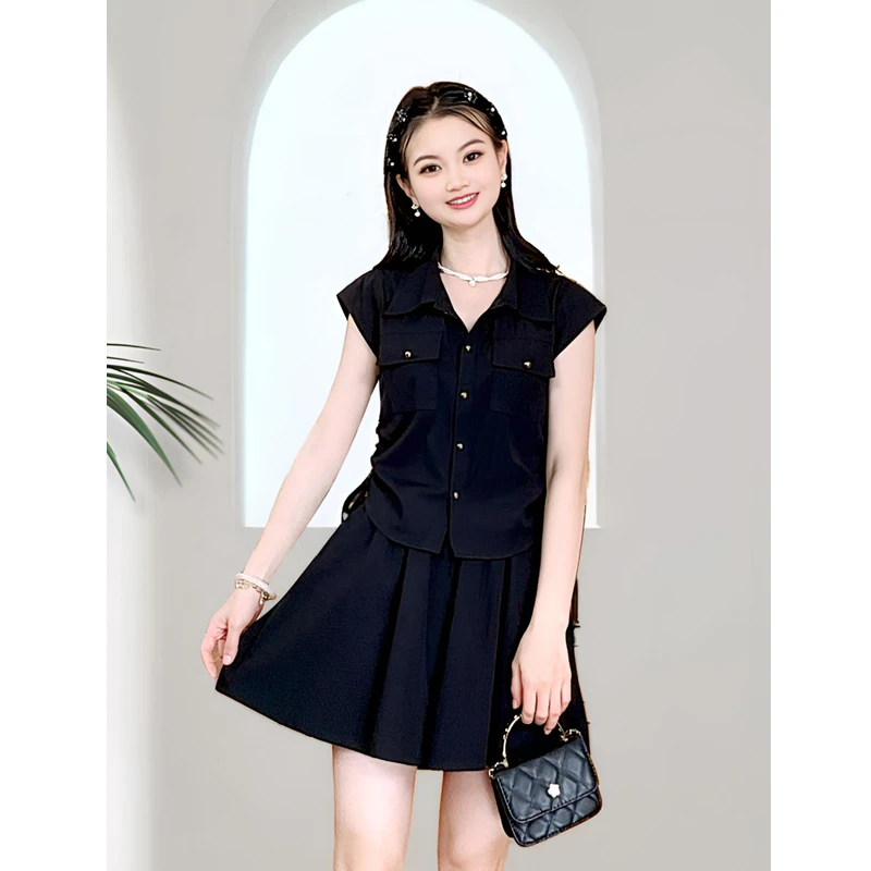 ASY/2025新款莫奈花园时尚套装【小个子】美式工装减龄套裙裤