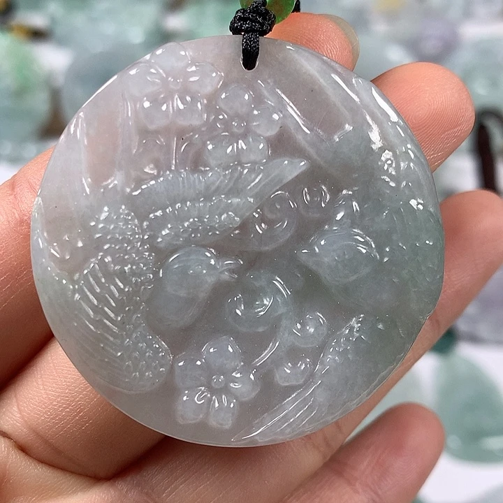 颈饰未镶嵌翡翠鸟语花香福利
