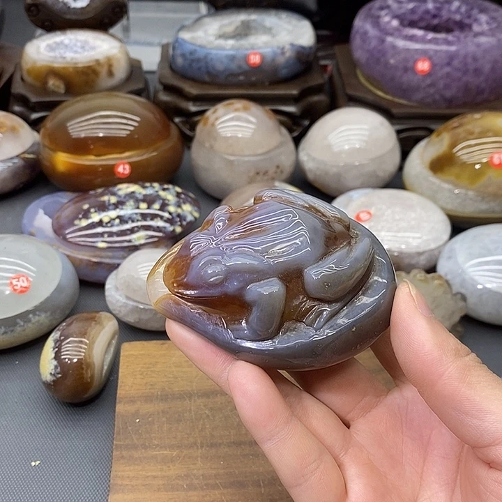 紫晶摆件未镶嵌青蛙