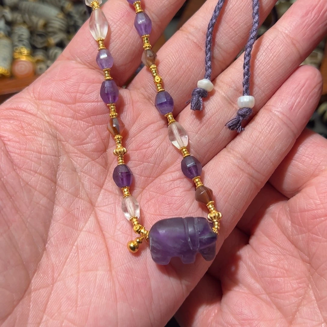紫晶颈饰未镶嵌各种各样