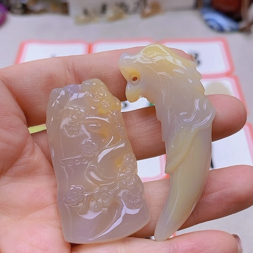 【闪购商品】未镶嵌玛瑙/玉髓珠宝半成品秋**语