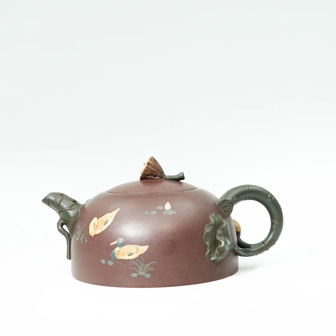 荷塘清趣-蒋蓉陶艺研究所-紫泥-400CC