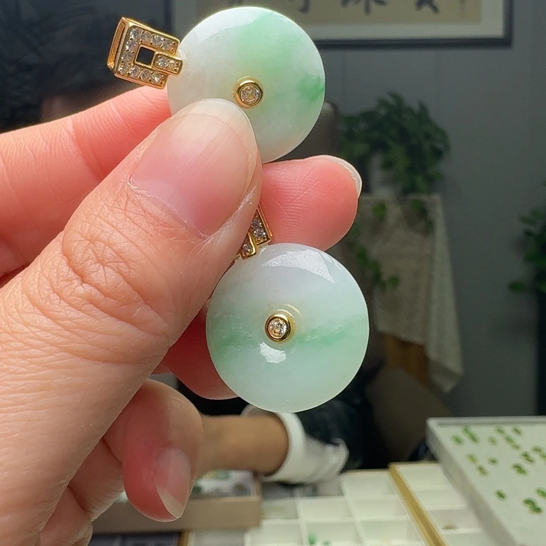 翡翠银S925镶嵌吊坠(不含链)多样性发货其一