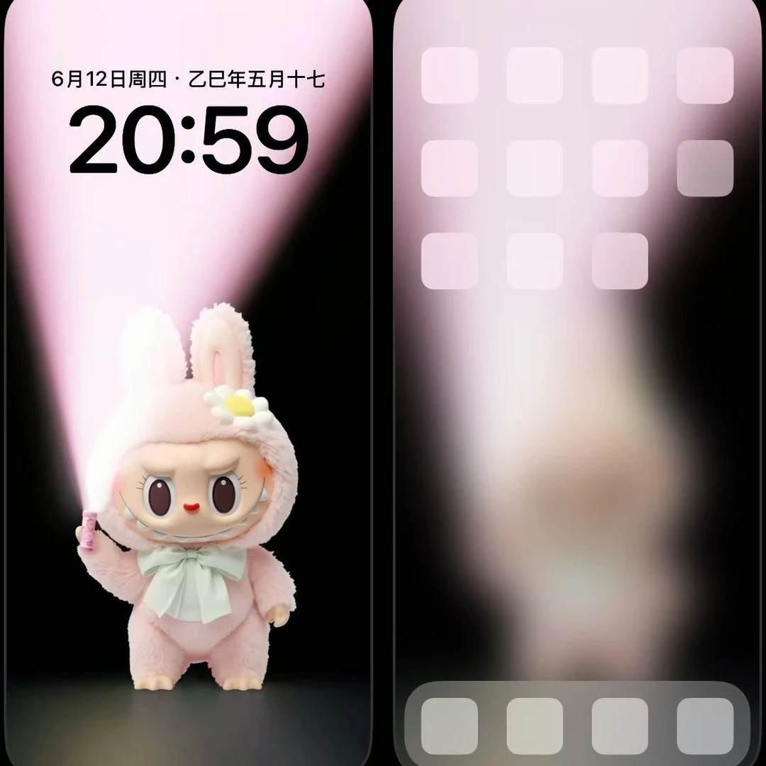 【粉色甜心拉布布动态】手机壁纸平板iPad电脑安卓苹果壁纸屏保