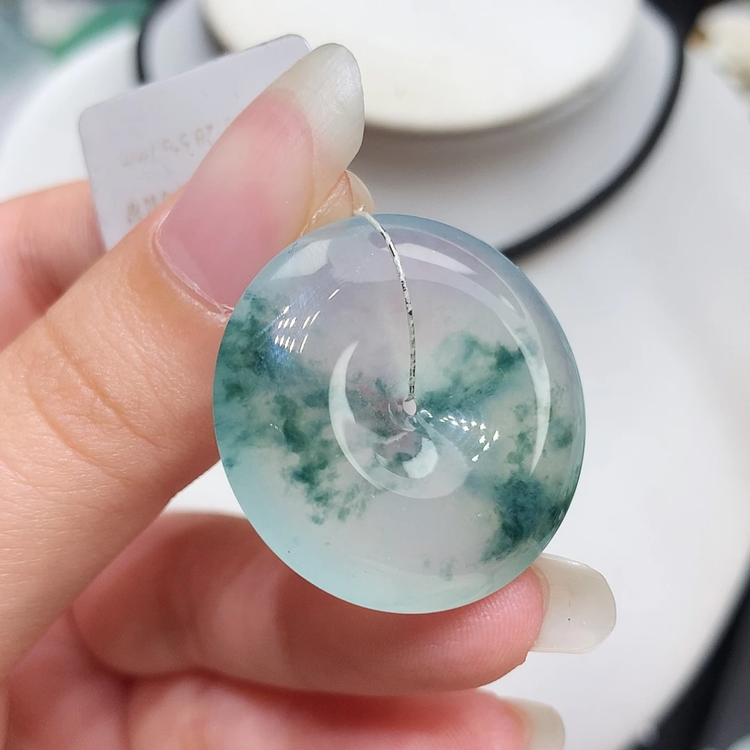 翡翠未镶嵌胸饰翡翠98，28.5/5.7