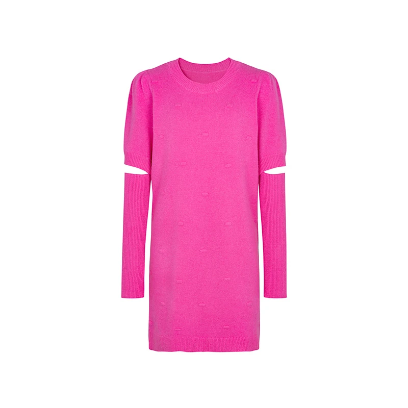 【品牌】商场同款春秋新品100%绵羊毛针织连衣裙N191A41506