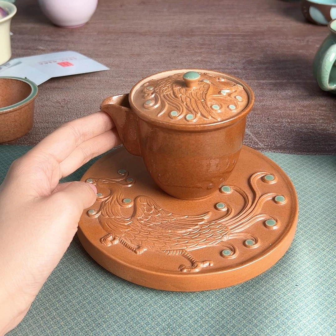 龙泉云间青瓷小米茶器