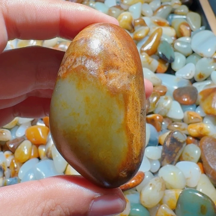 和田玉未镶嵌手链58克