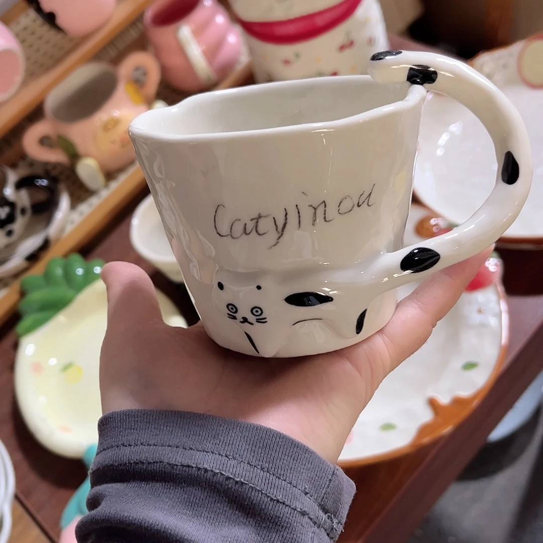 经典款白猫杯子陶瓷餐具