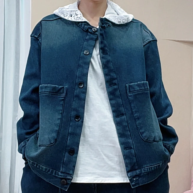 957-1秋冬新款加绒加厚牛仔外套女