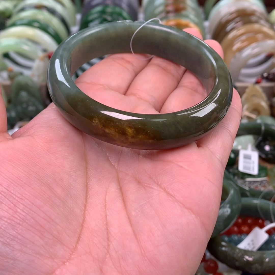 和田玉未镶嵌手镯59口径